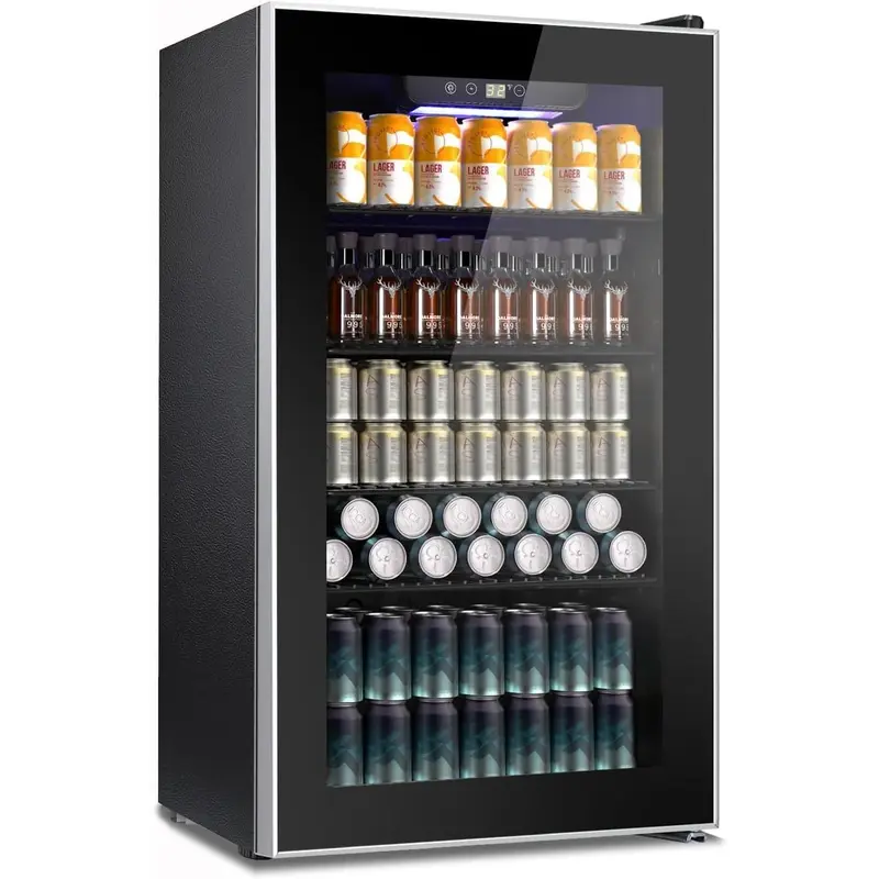 Glacier Home Mini Nevera Premium 91 L con puerta panorámica de cristal — imagen 1