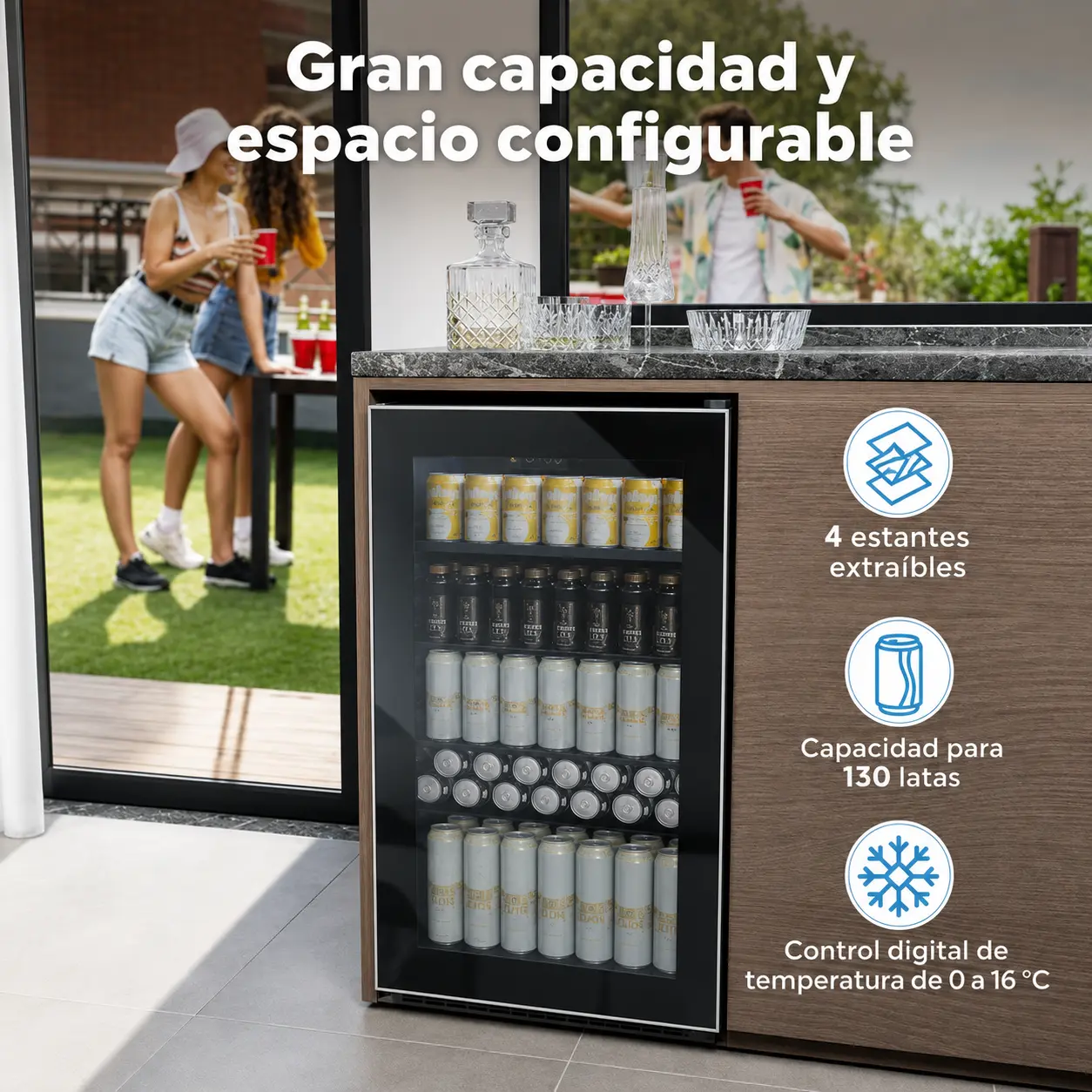 Glacier Home Mini Nevera Premium 91 L con control táctil digital — imagen 2